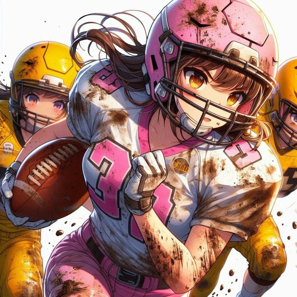 🏈泥まみれの女子アメフト 107