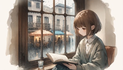 日中は雨が降り、読書の日も