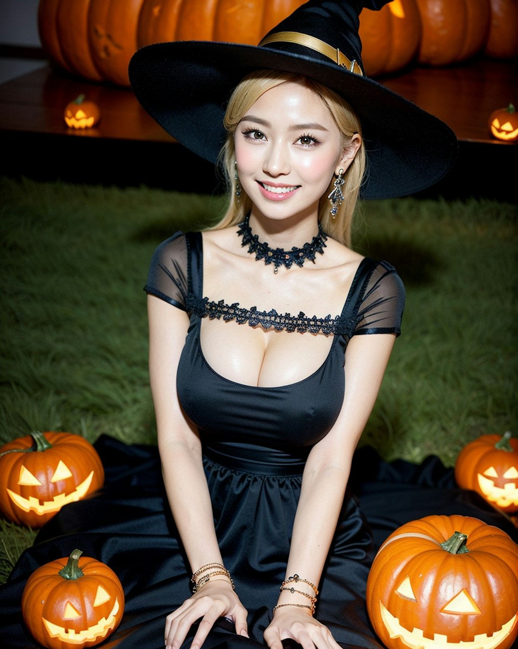 ハロウィンコスプレ魔女