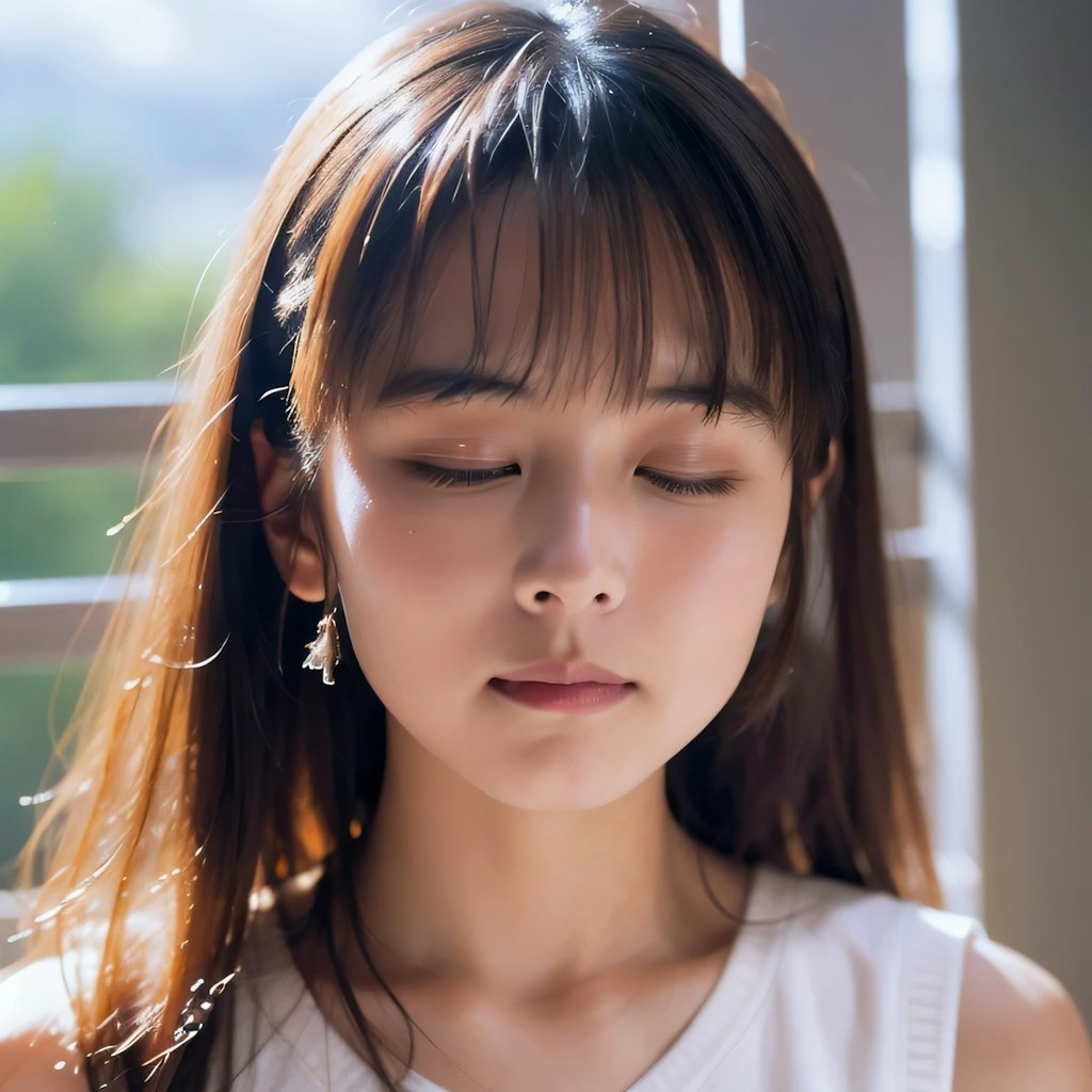 黒髪ロングでワンピースの美女４０