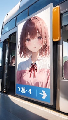 バス停のサイネージ