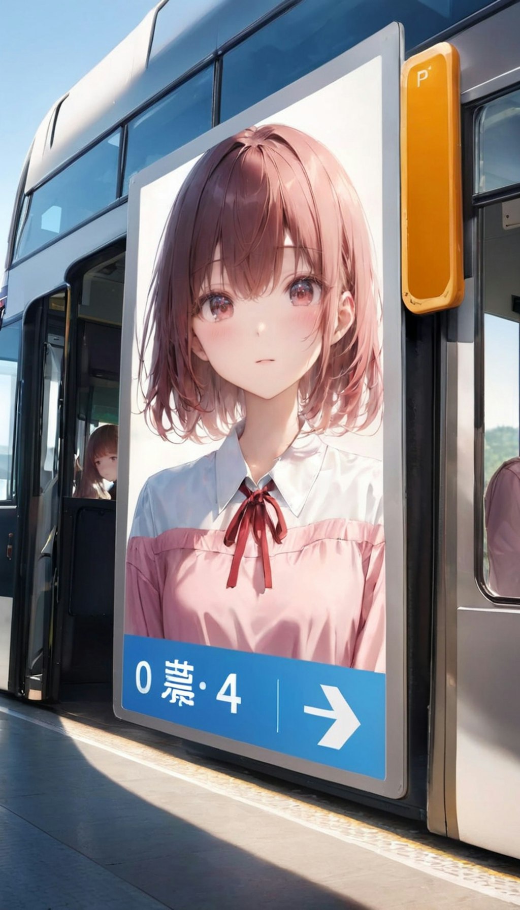 バス停のサイネージ