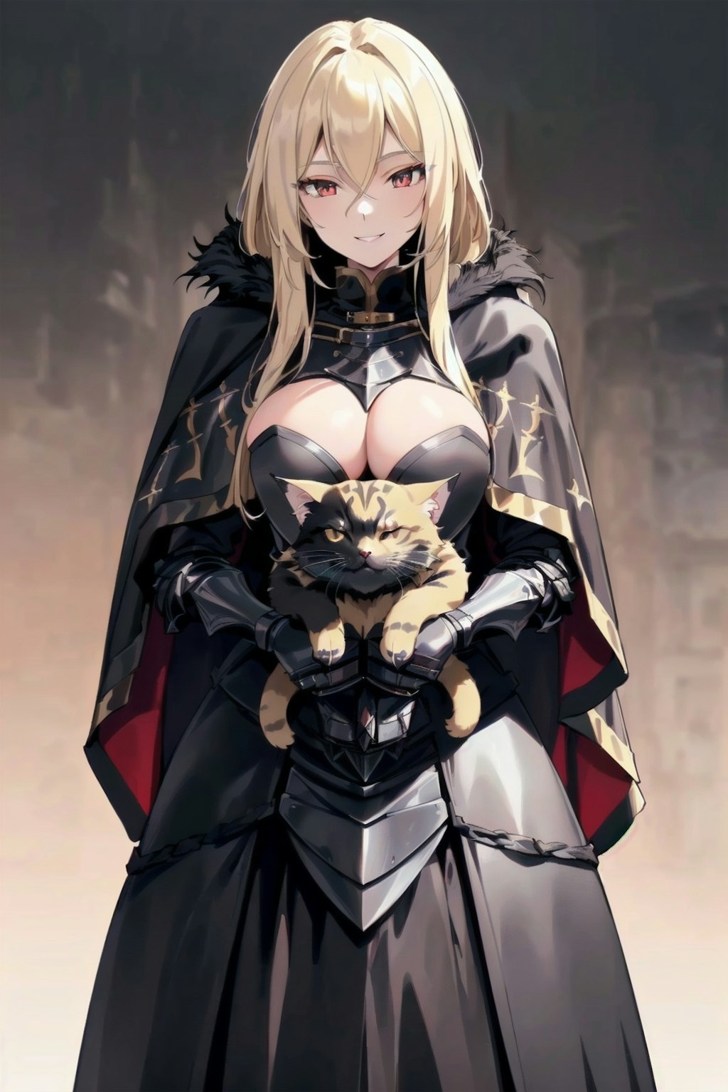 猫とブロンド女騎士さん