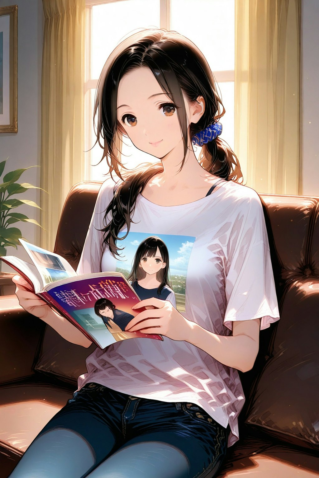 雑誌を読む妻💞✨