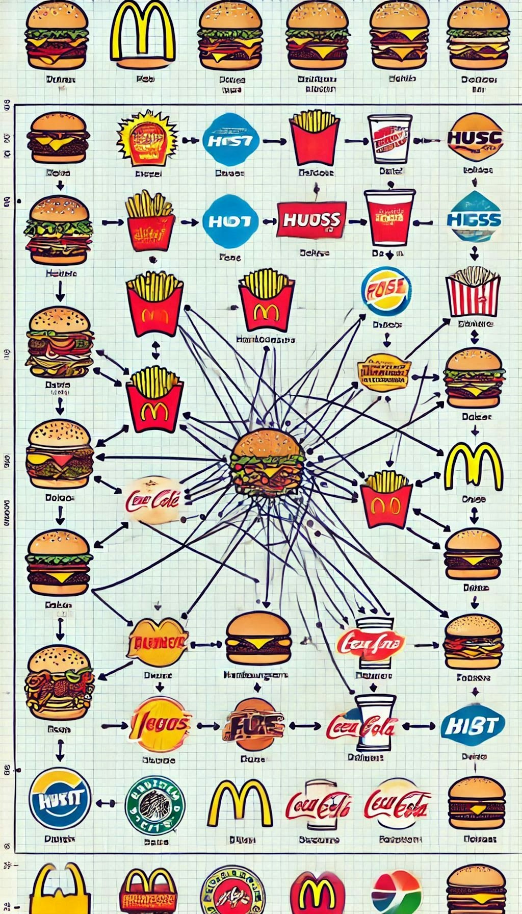 ハンバーガブランドの相関図