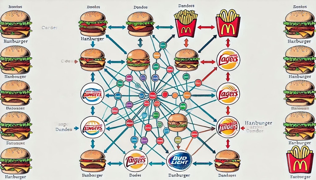 ハンバーガブランドの相関図