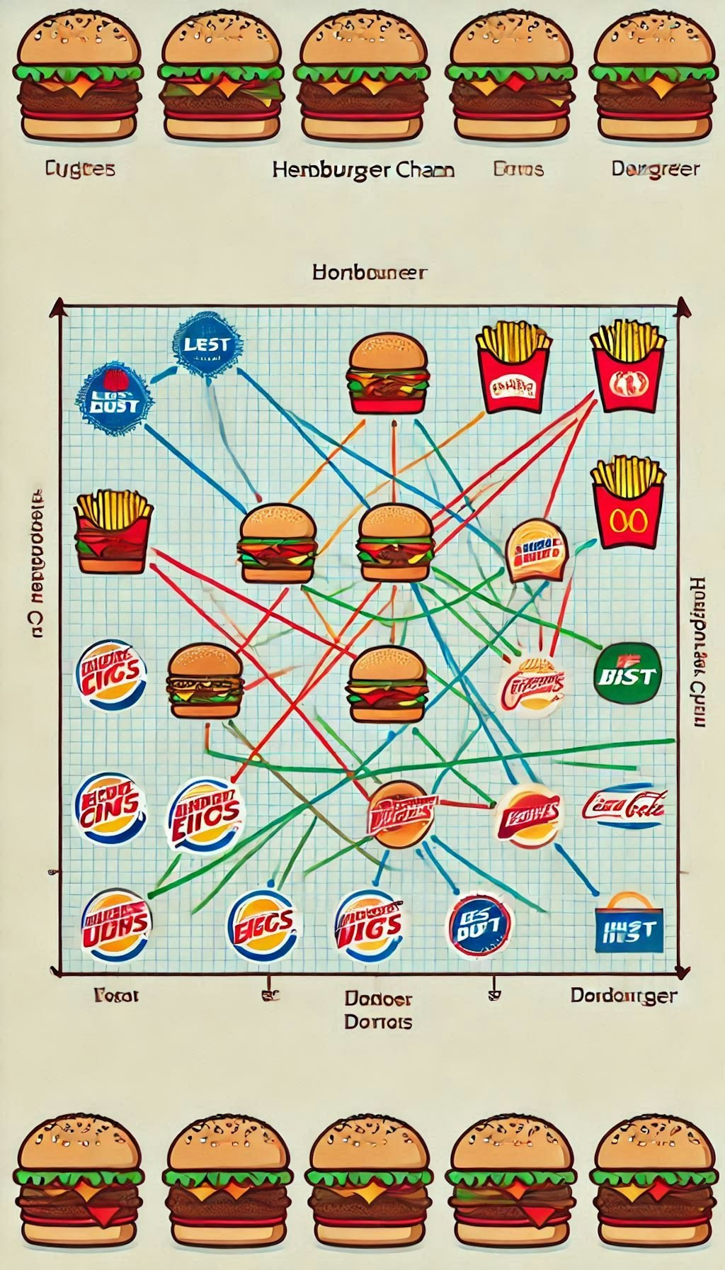 ハンバーガブランドの相関図