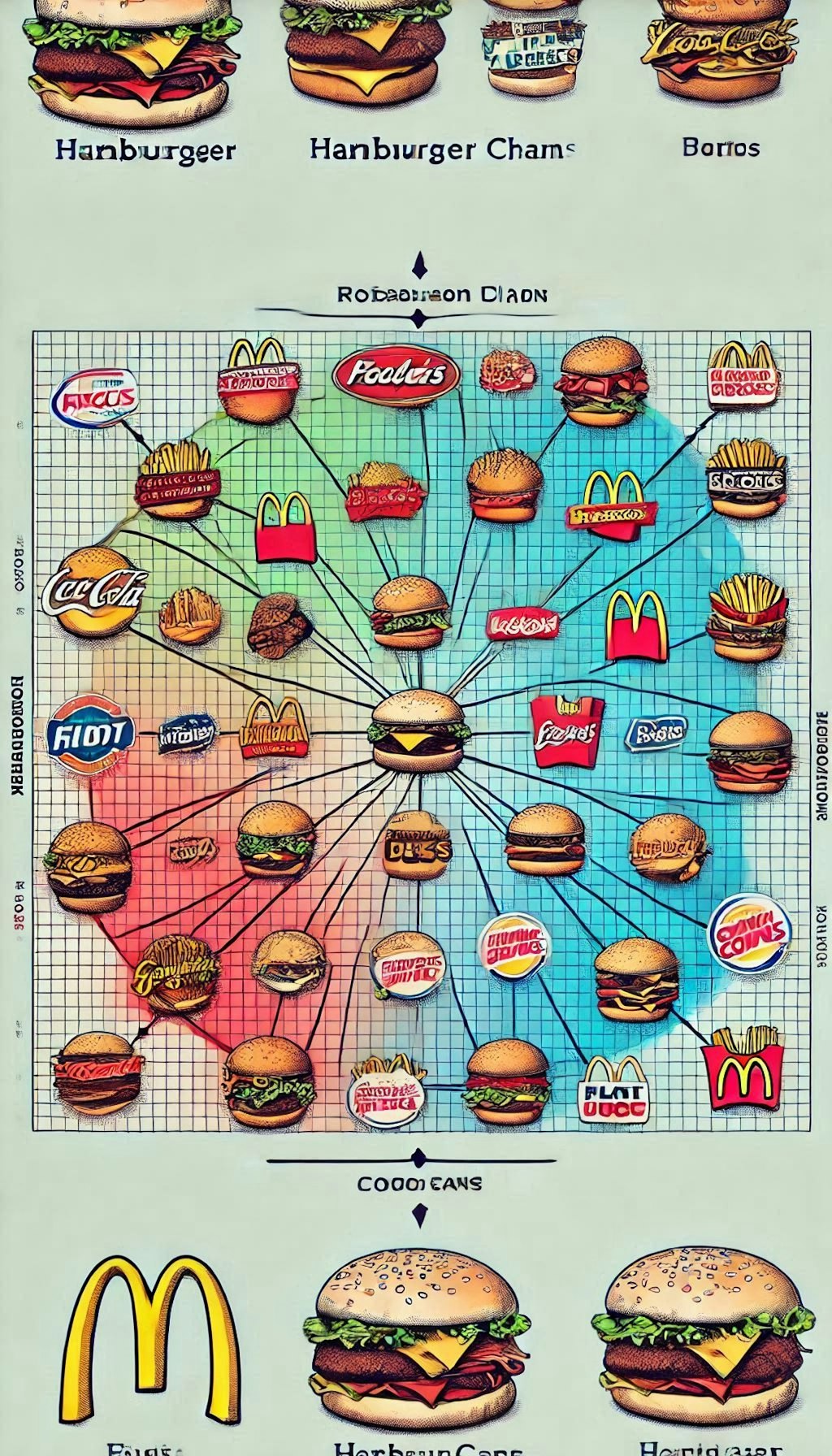 ハンバーガブランドの相関図