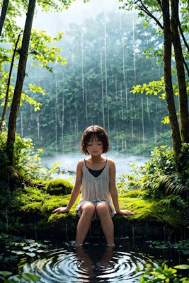 雨の森林浴の②