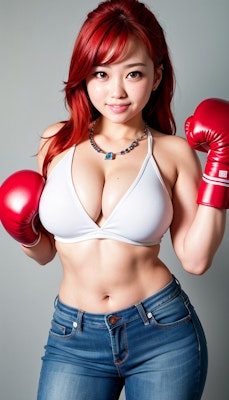 ボクシング赤髪ジーンズ1196-1200