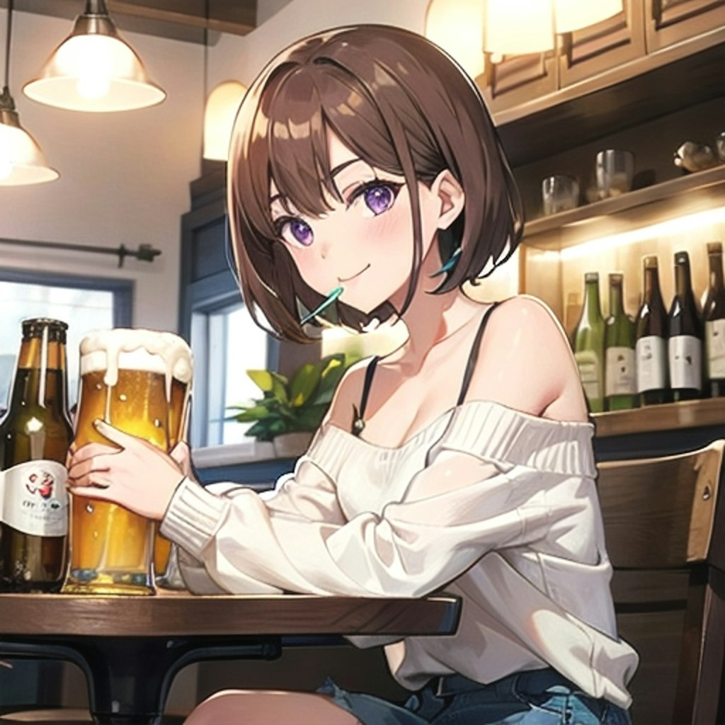 ビール！いただきます💕