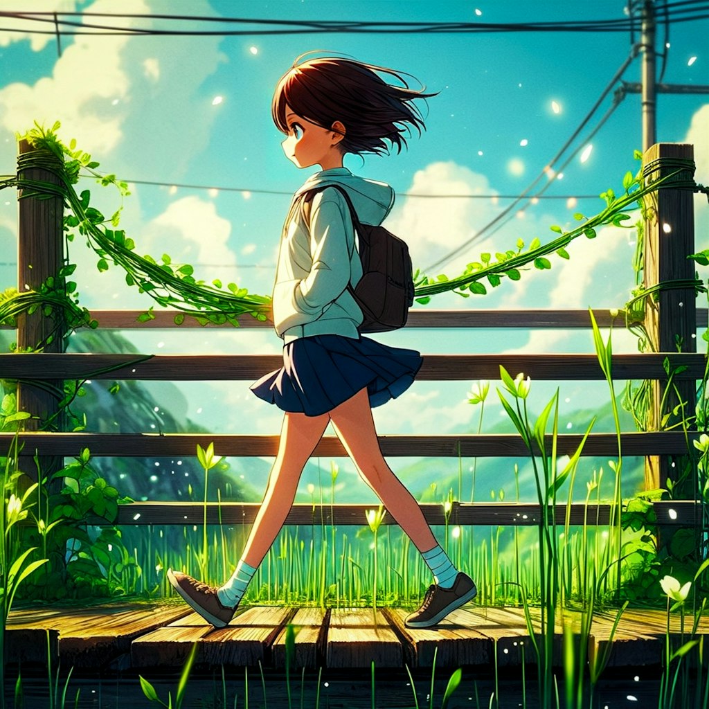 木の橋と少女67