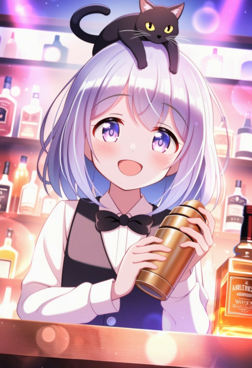 BarCatで一日店長を務める紫音ちゃん