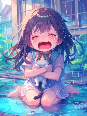 迷い猫と大泣き少女