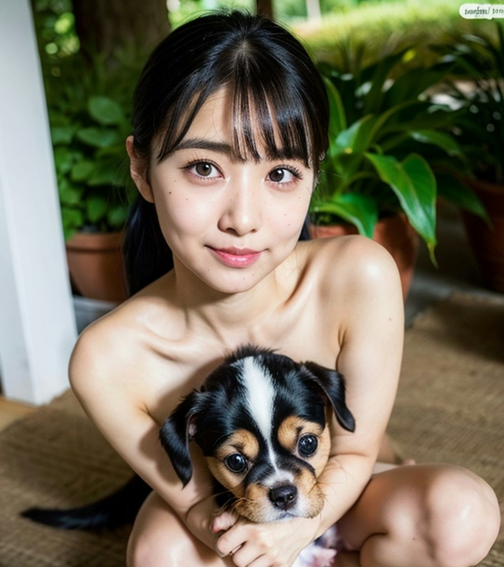 愛犬と同じ姿で・・