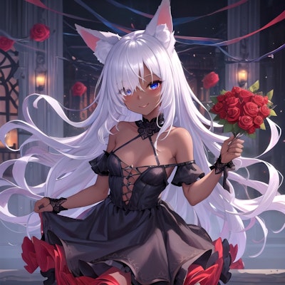 薔薇の狐娘
