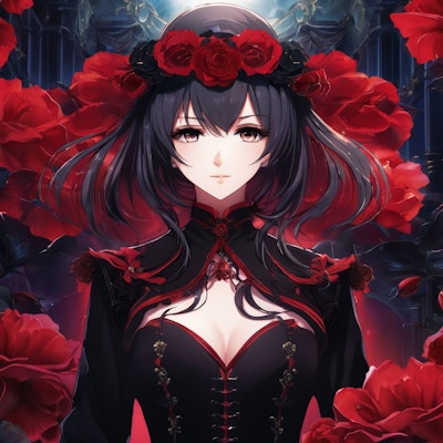 漆黒に咲く紅薔薇