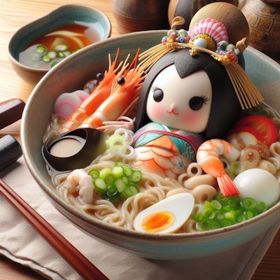 雛人形 seafood noodle