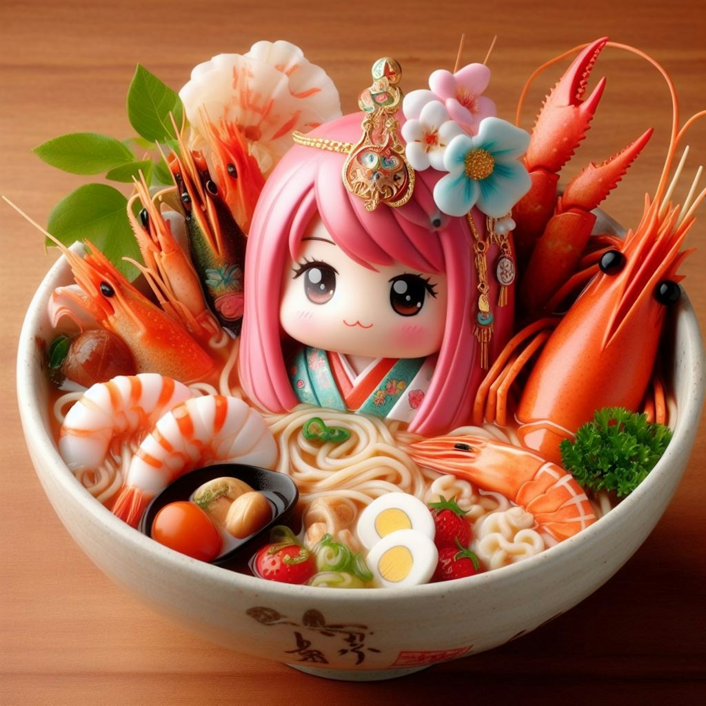 雛人形 seafood noodle