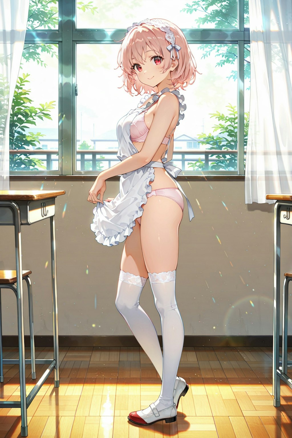 放課後メイドタイム♪R-15版 裸エプロン