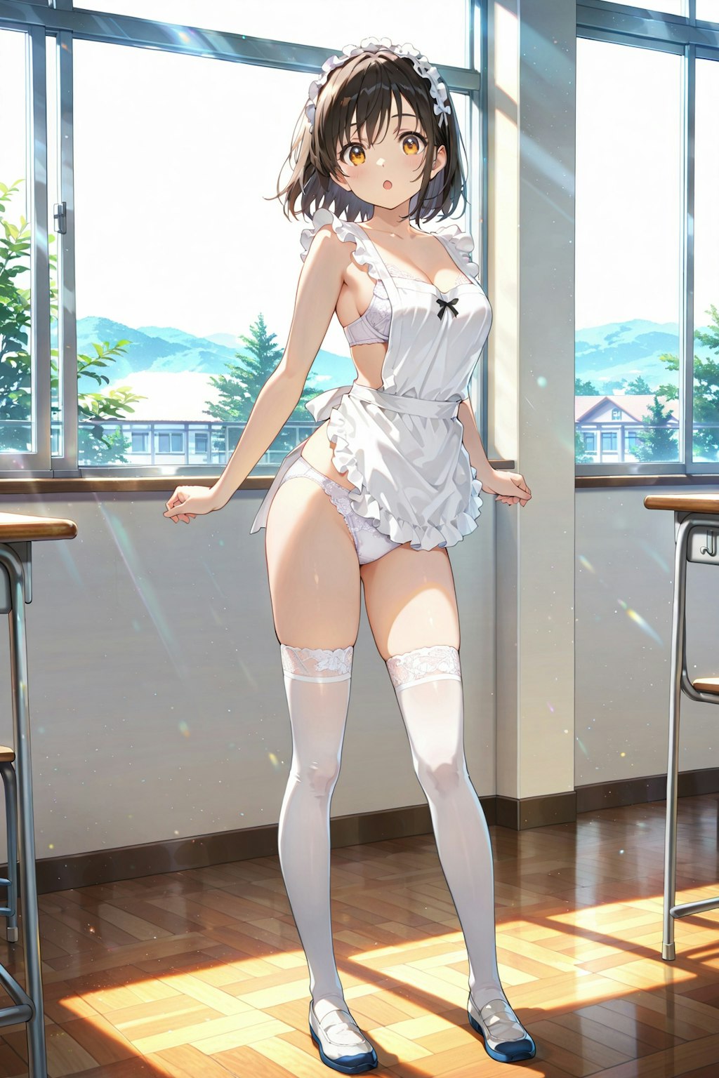 放課後メイドタイム♪R-15版 裸エプロン