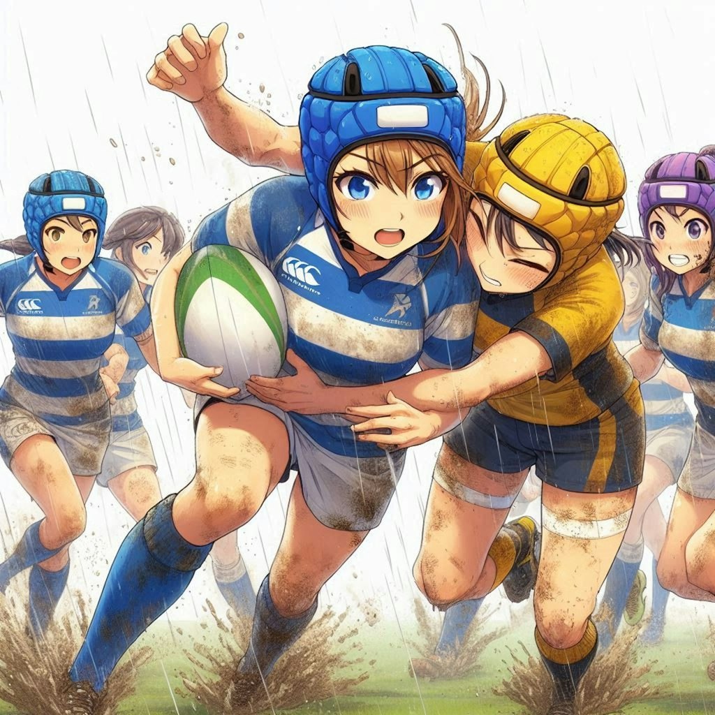 🏉泥まみれの女子ラグビー 113