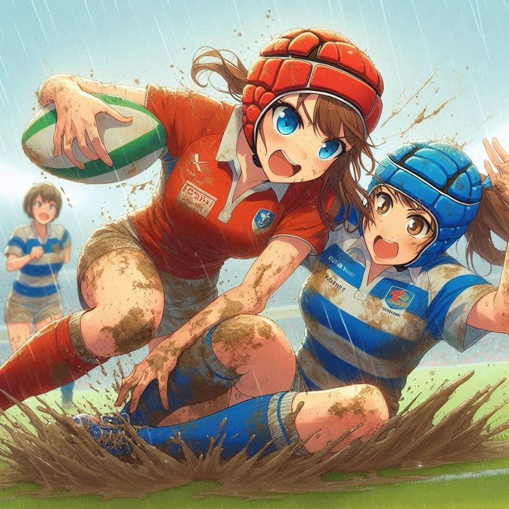 🏉泥まみれの女子ラグビー 113