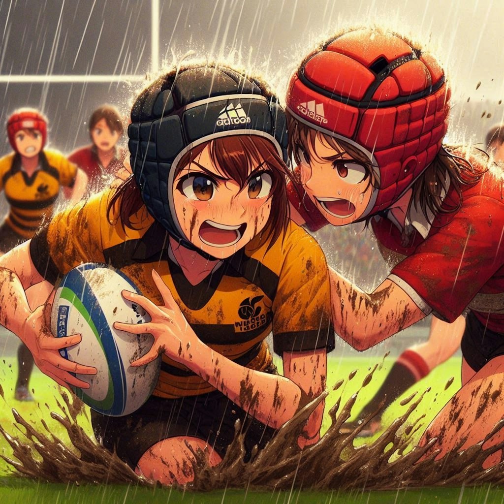 🏉泥まみれの女子ラグビー 113