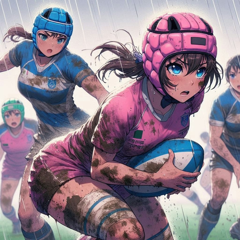 🏉泥まみれの女子ラグビー 113