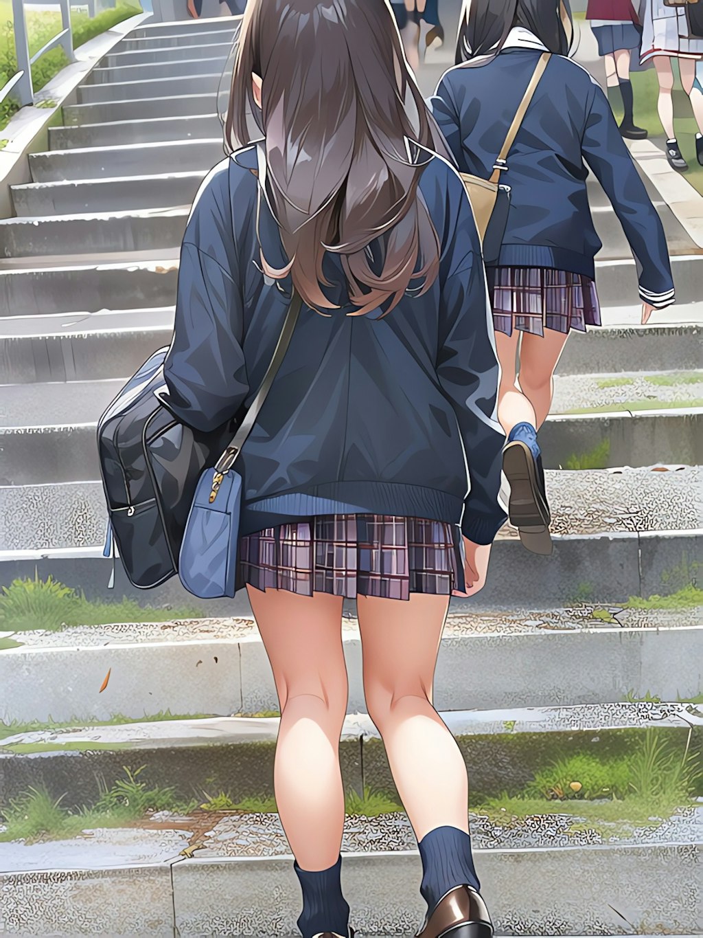 女子高生の後ろ姿！