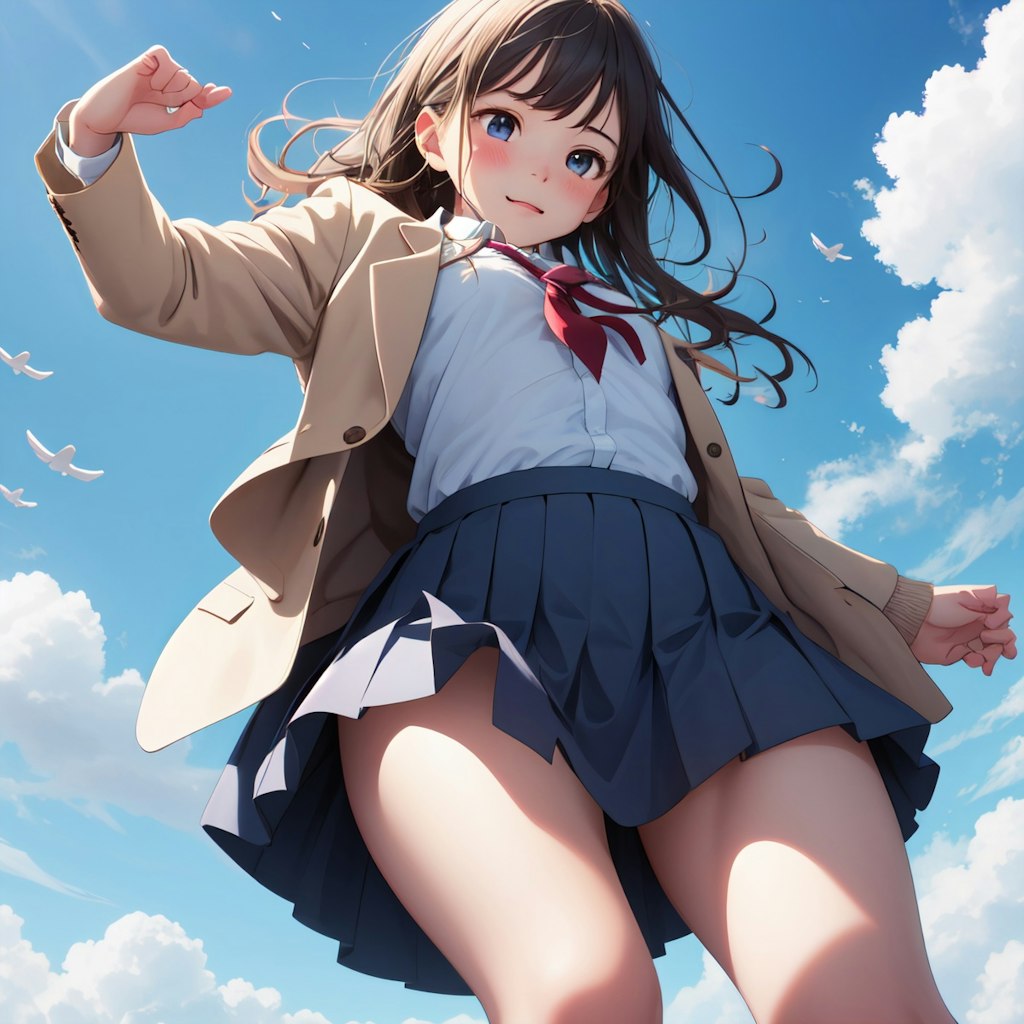 空をかける少女