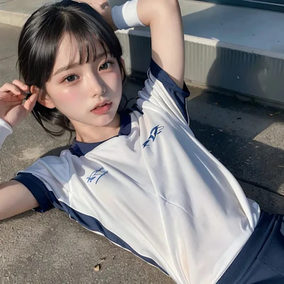 陸上選手のストレッチ