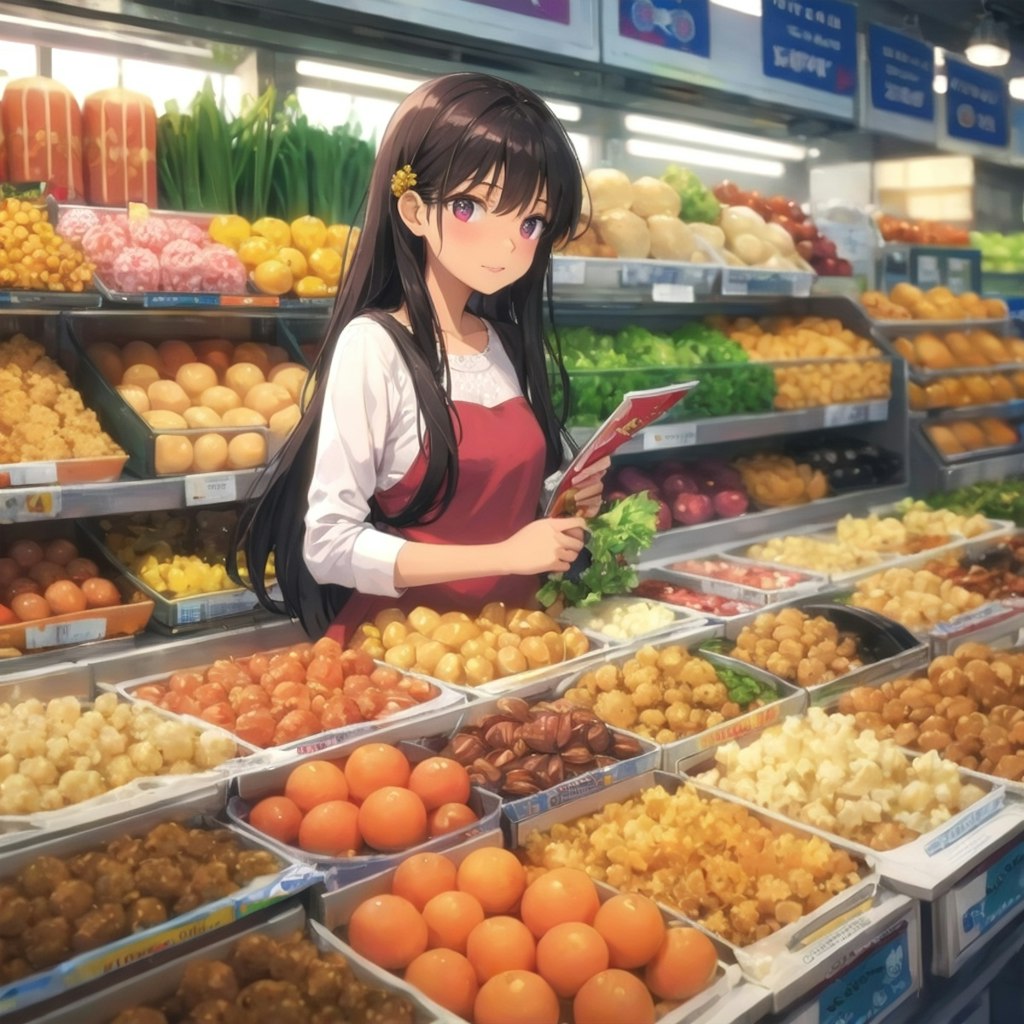 青果市場の売り子
