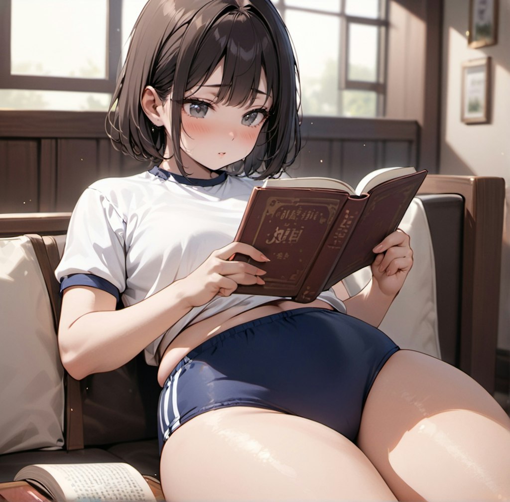 ブルマで読書