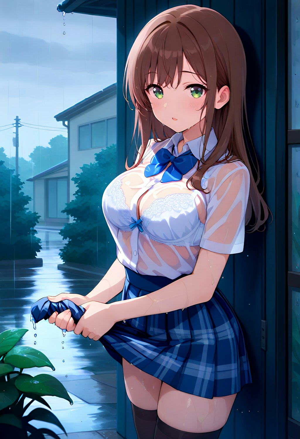 あーあ濡れちゃった
