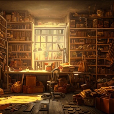 ある学者の乱雑な書斎