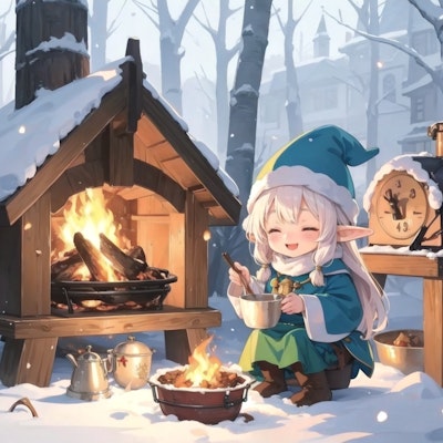 Elf preparing a meal 4