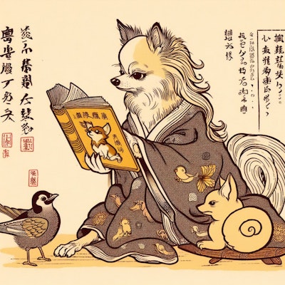 読書の犬