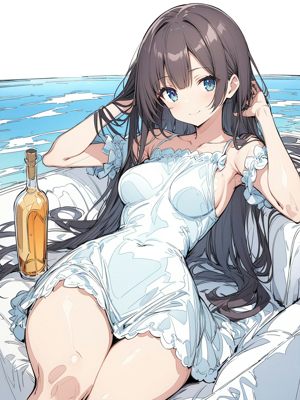 海とお酒と少女