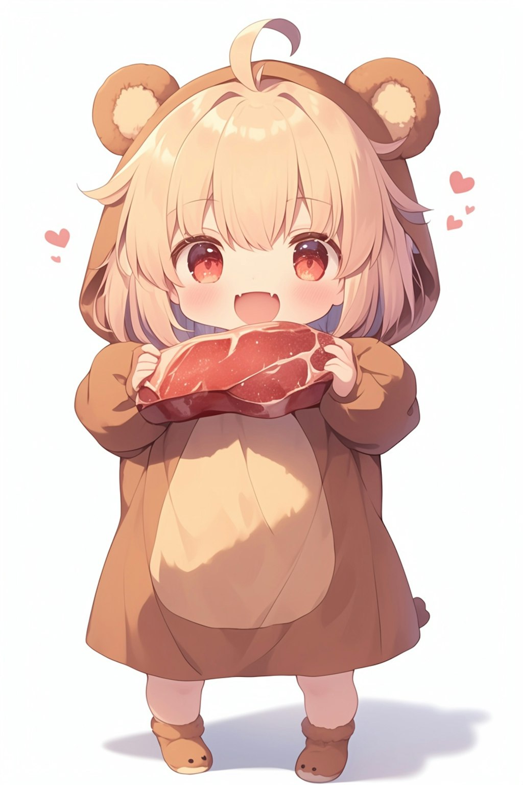 生肉を食べる人