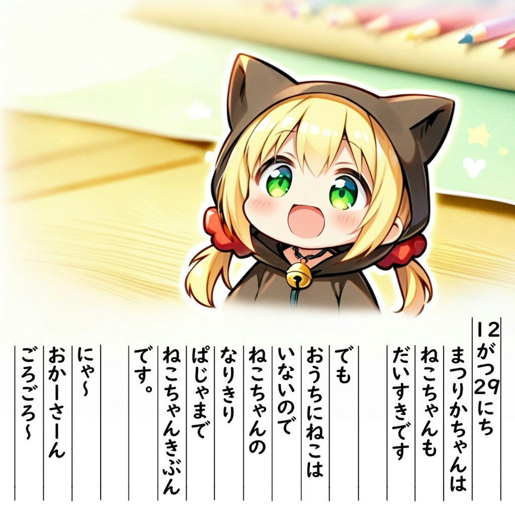 【絵日記】ねこちゃんのきもちです