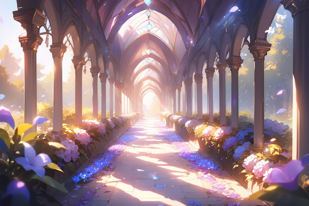 蒼紫の花回廊