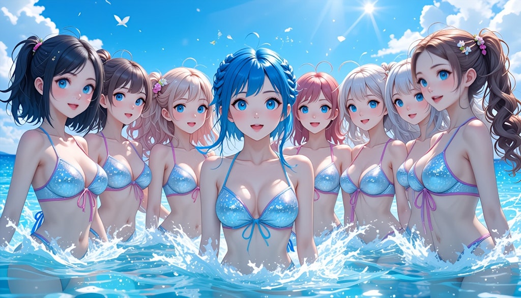 夏の海の君達
