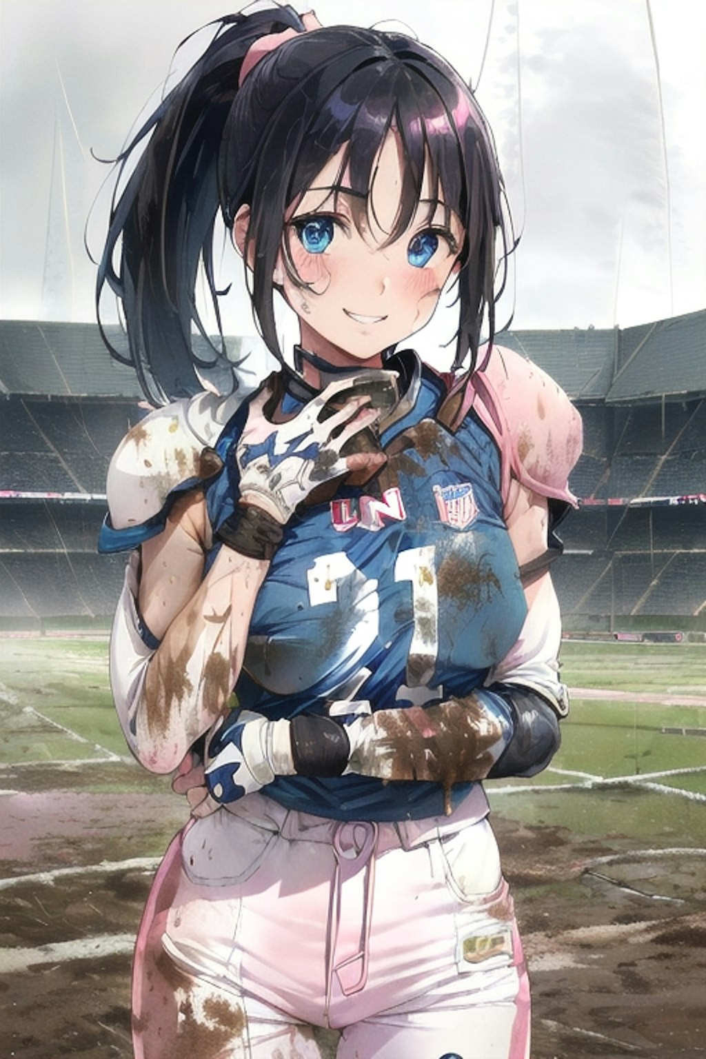 🏈泥まみれの女子アメフト 60