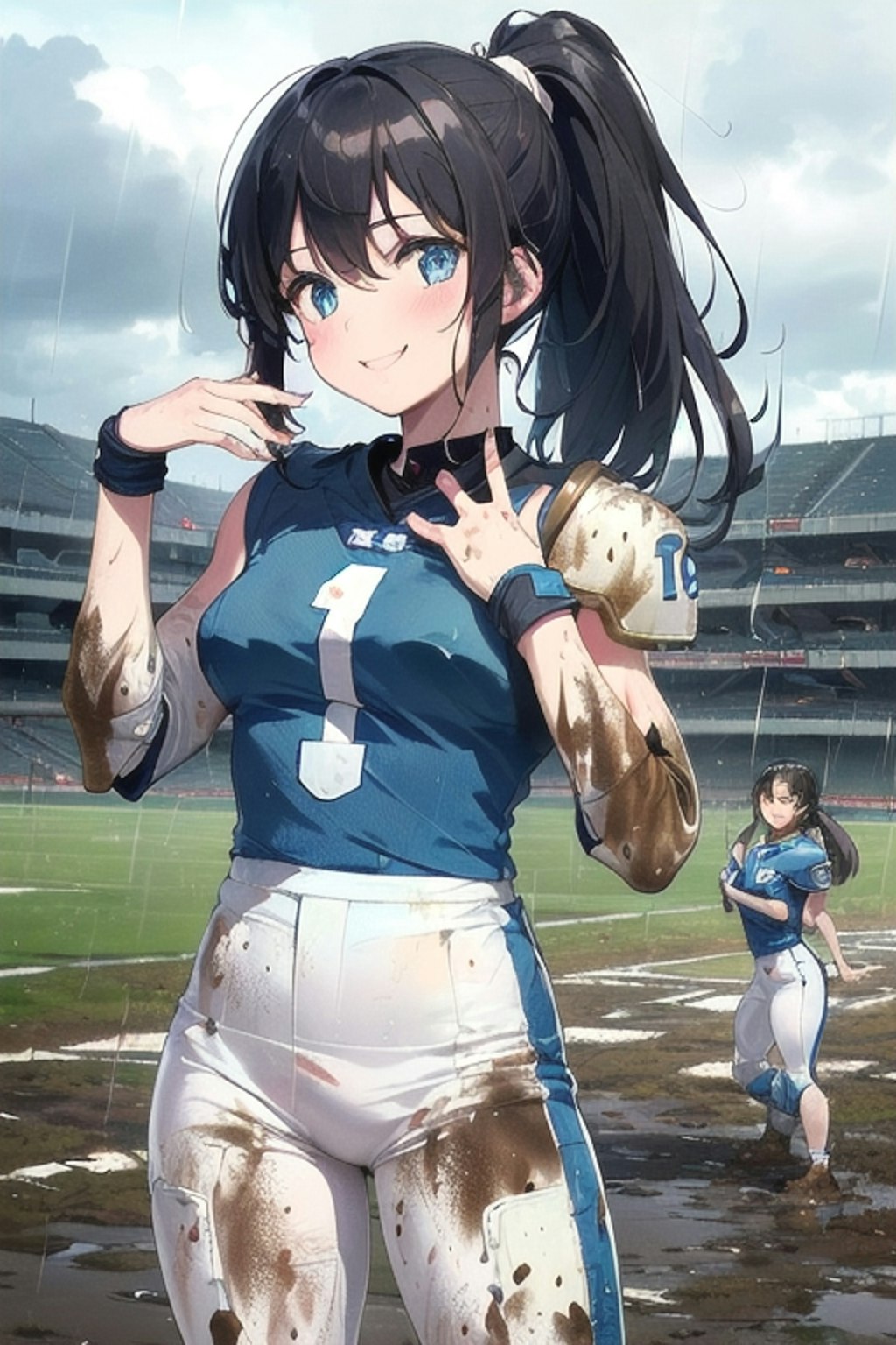 🏈泥まみれの女子アメフト 60