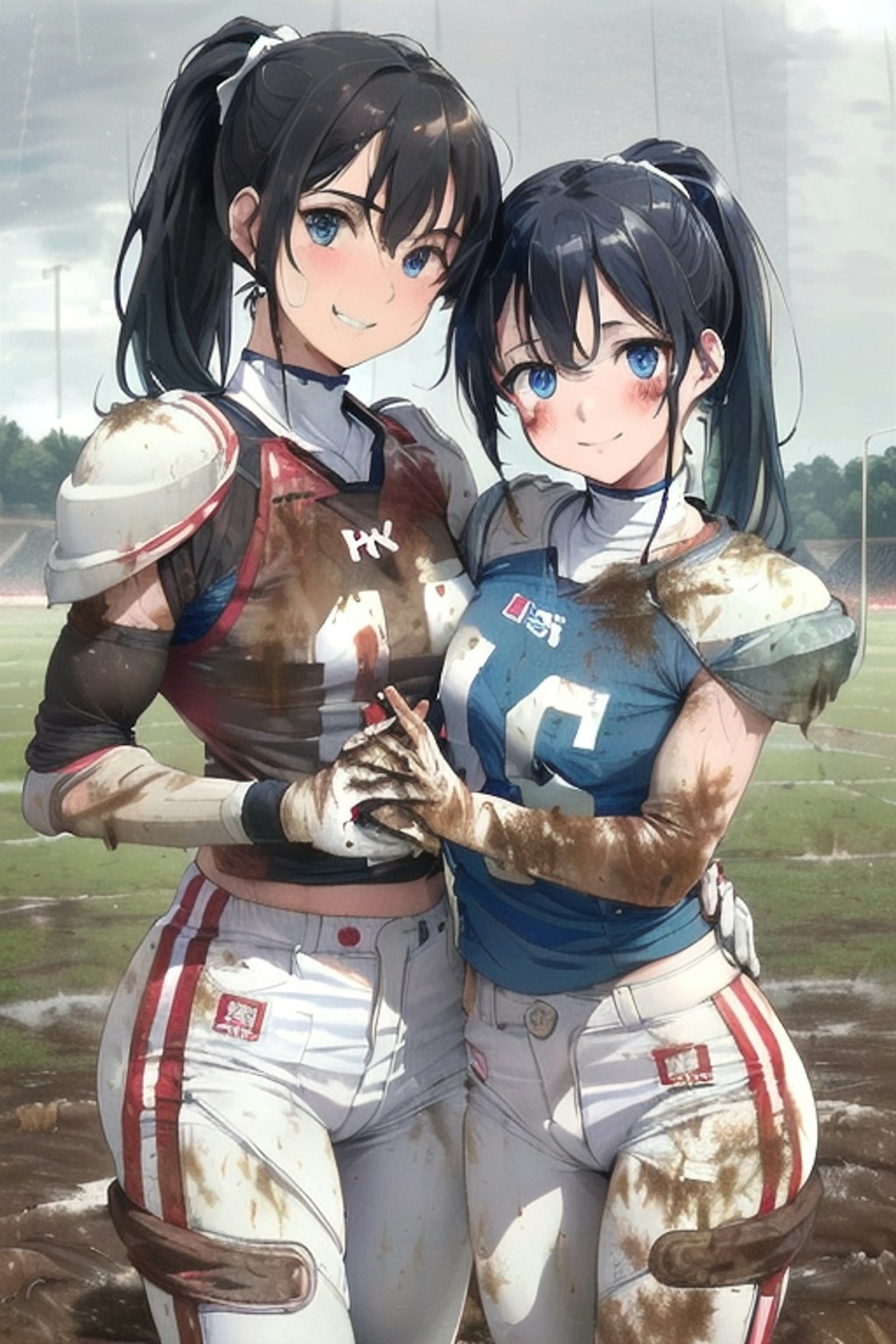 🏈泥まみれの女子アメフト 60