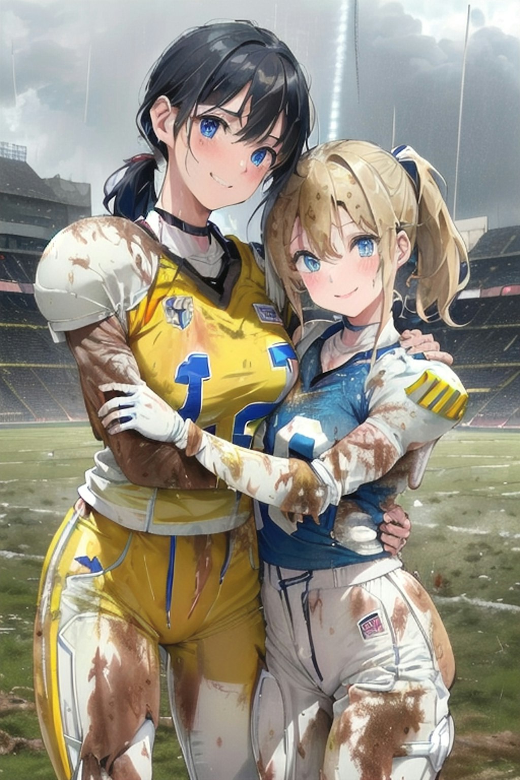 🏈泥まみれの女子アメフト 60