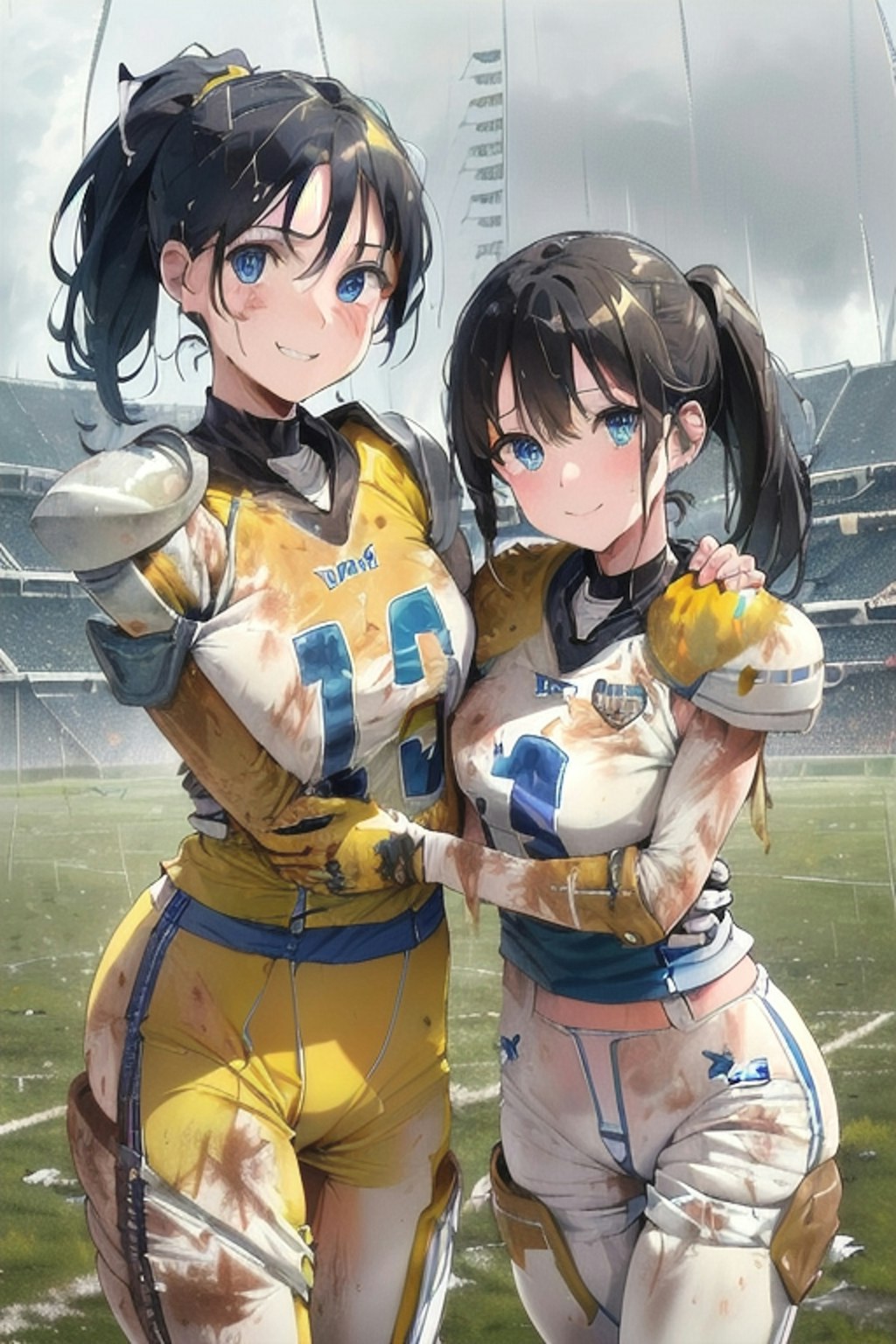 🏈泥まみれの女子アメフト 60