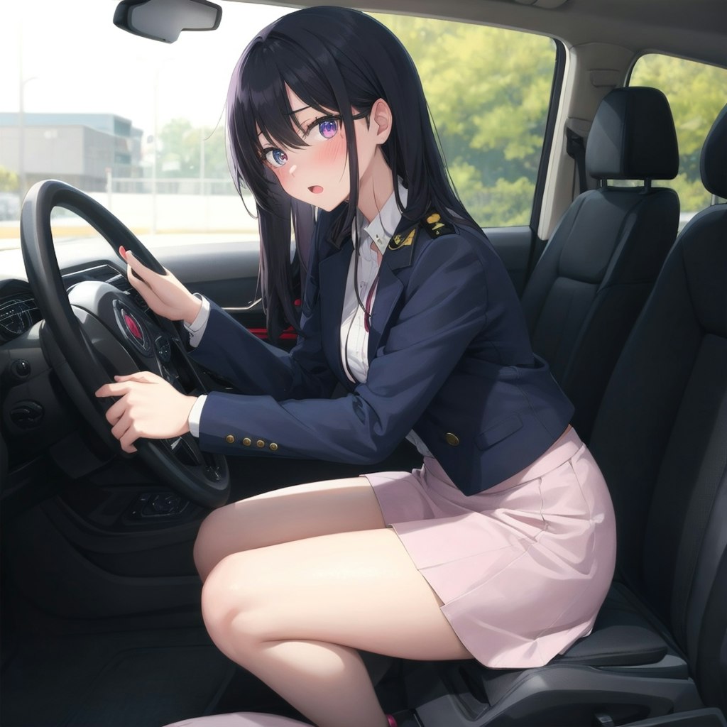 変なところ触らないで！　運転してるんだから💢