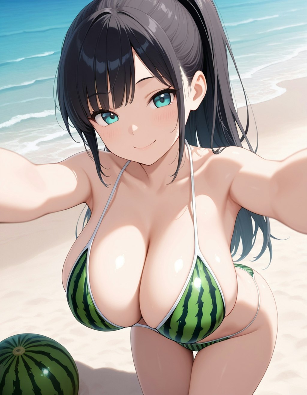 スイカ２つ